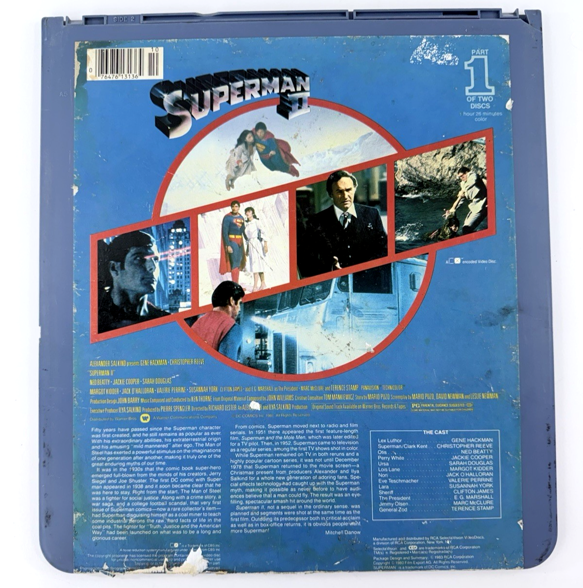 Superman II (RCA Videodisc, 1983) Discs 1 & 2 - Complete Christopher Reeve Film