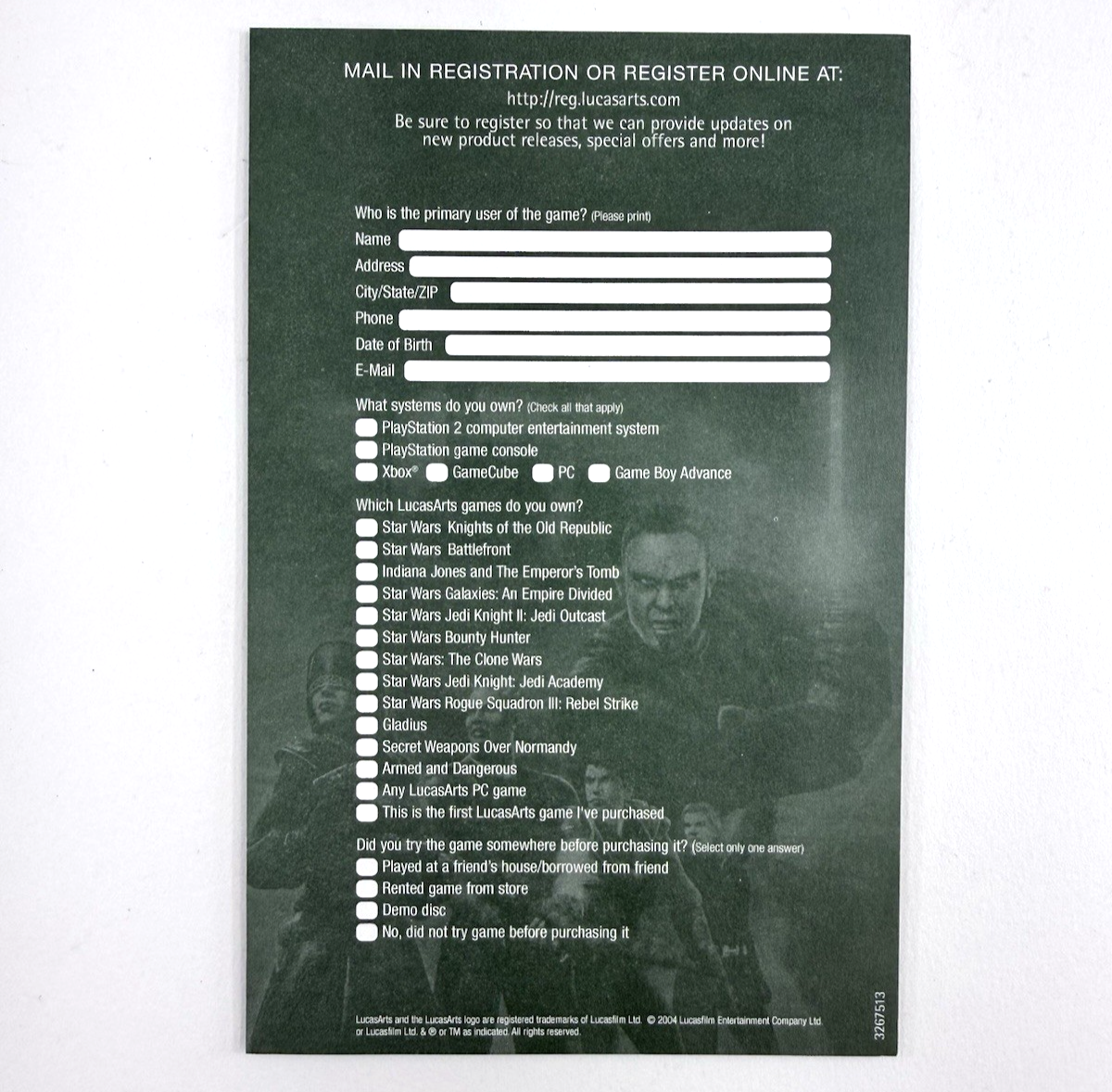 Star Wars: Knights of the Old Republic II (Xbox, 2004) Game Case Manual Reg.