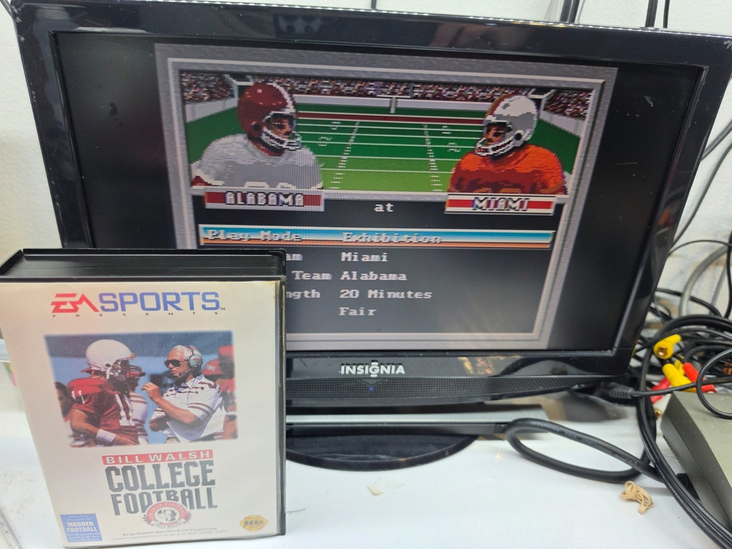 Bill Walsh College Football (Sega Genesis, 1993) Game Case Manual Inserts Reg.