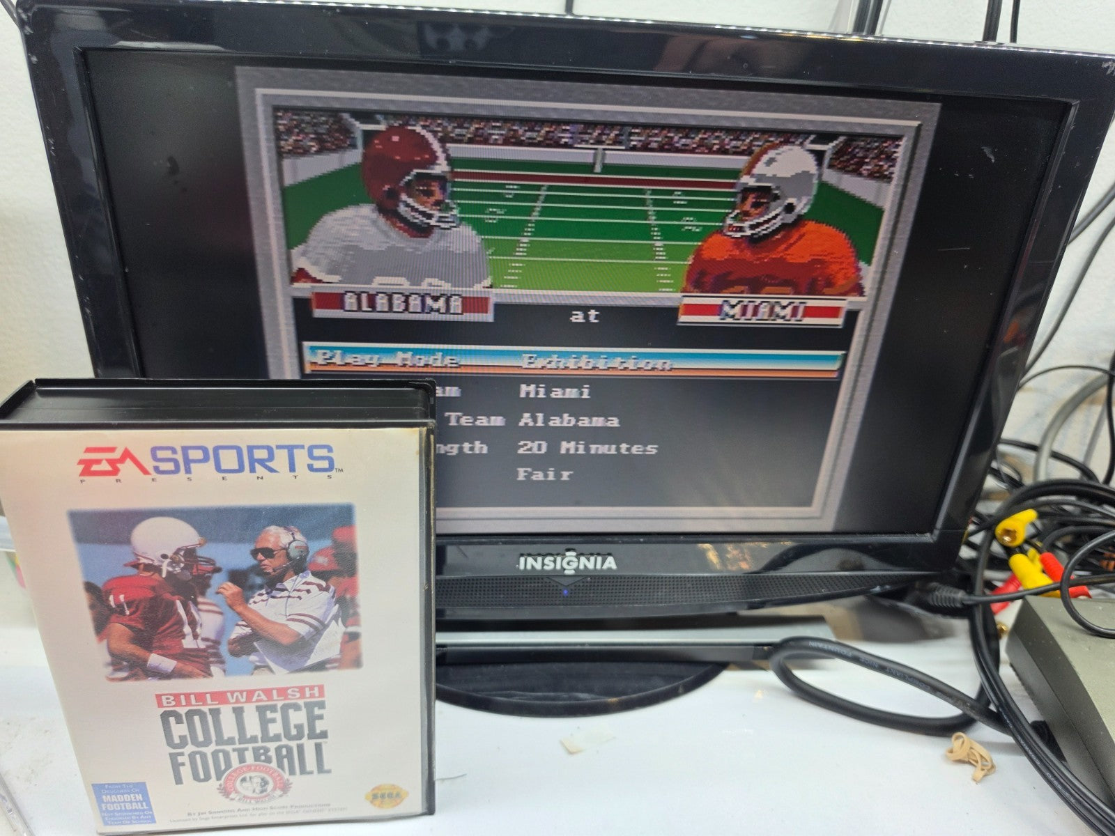 Bill Walsh College Football (Sega Genesis, 1993) Game Case Manual Inserts Reg.