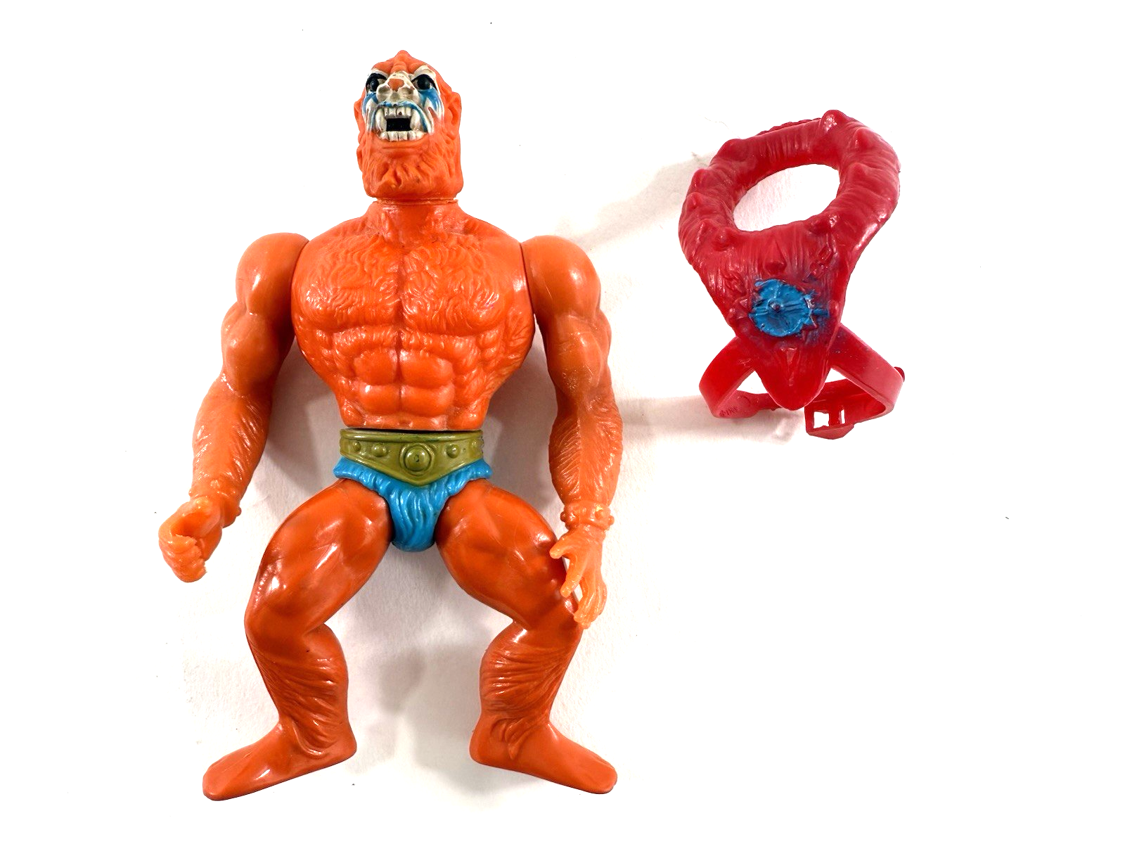 Mattel 1982 He-Man Masters of the Universe 6" Beast Man Figure with Harness