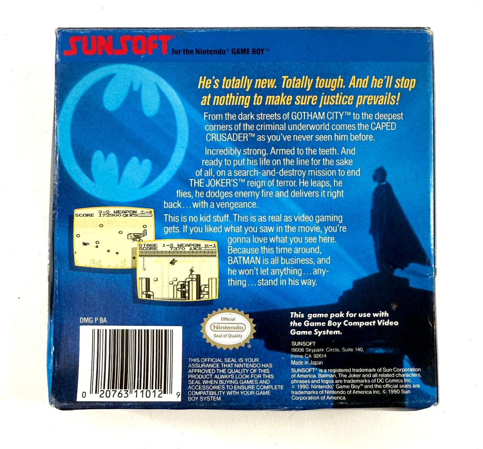 Batman: The Video Game (Nintendo Gameboy, 1990) Game Manual Box Inserts - Tested