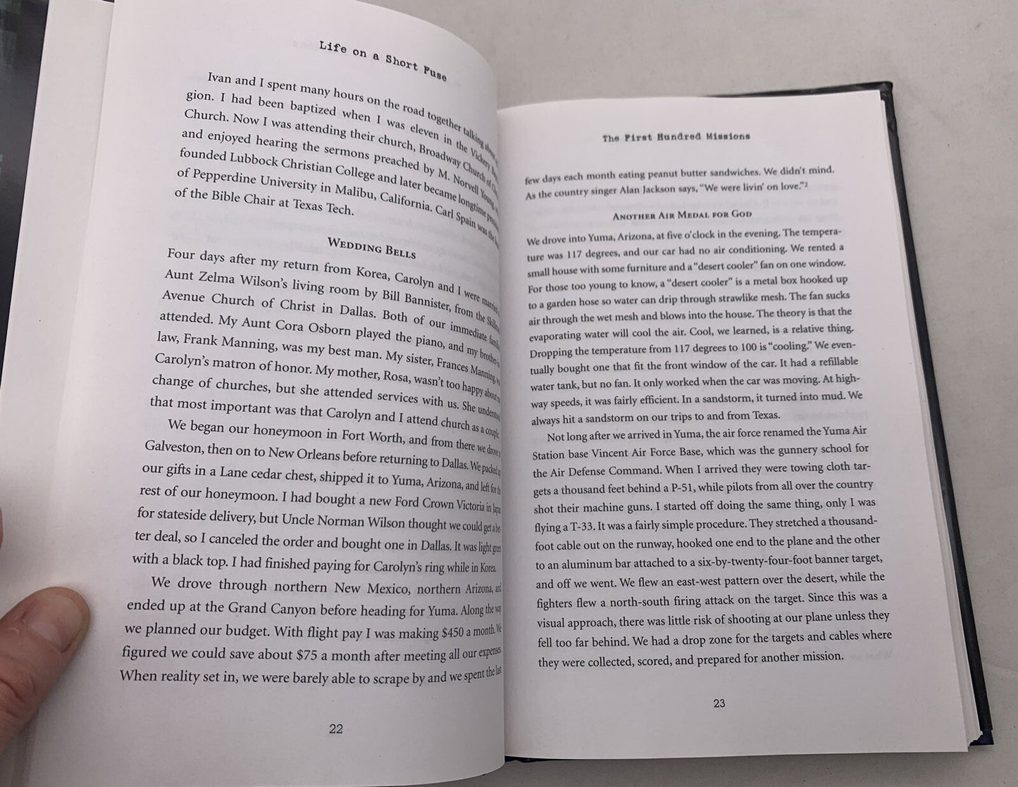 Life On A Short Fuse By Lt. Colonel Jack L. Drain 1st Edition Hardcover, Signed