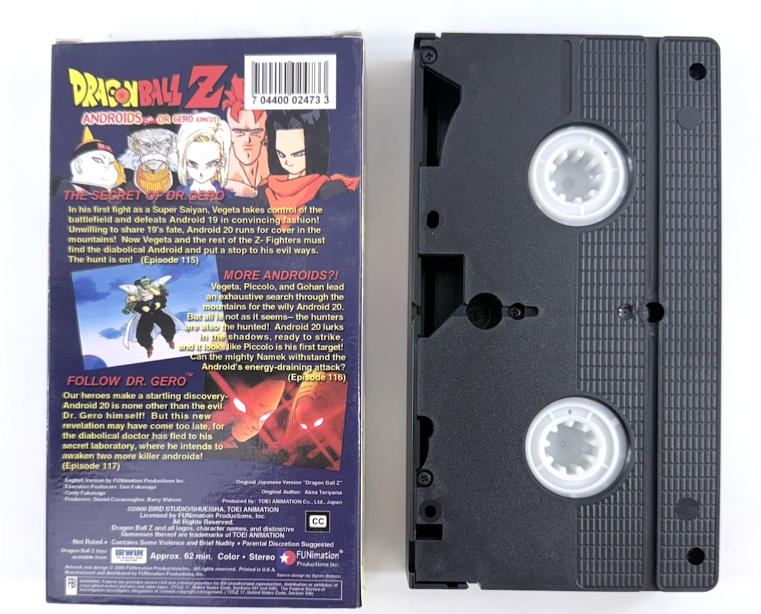 Dragon Ball Z Uncut Android Saga (VHS Set, English Dubbed) - Tested And Working