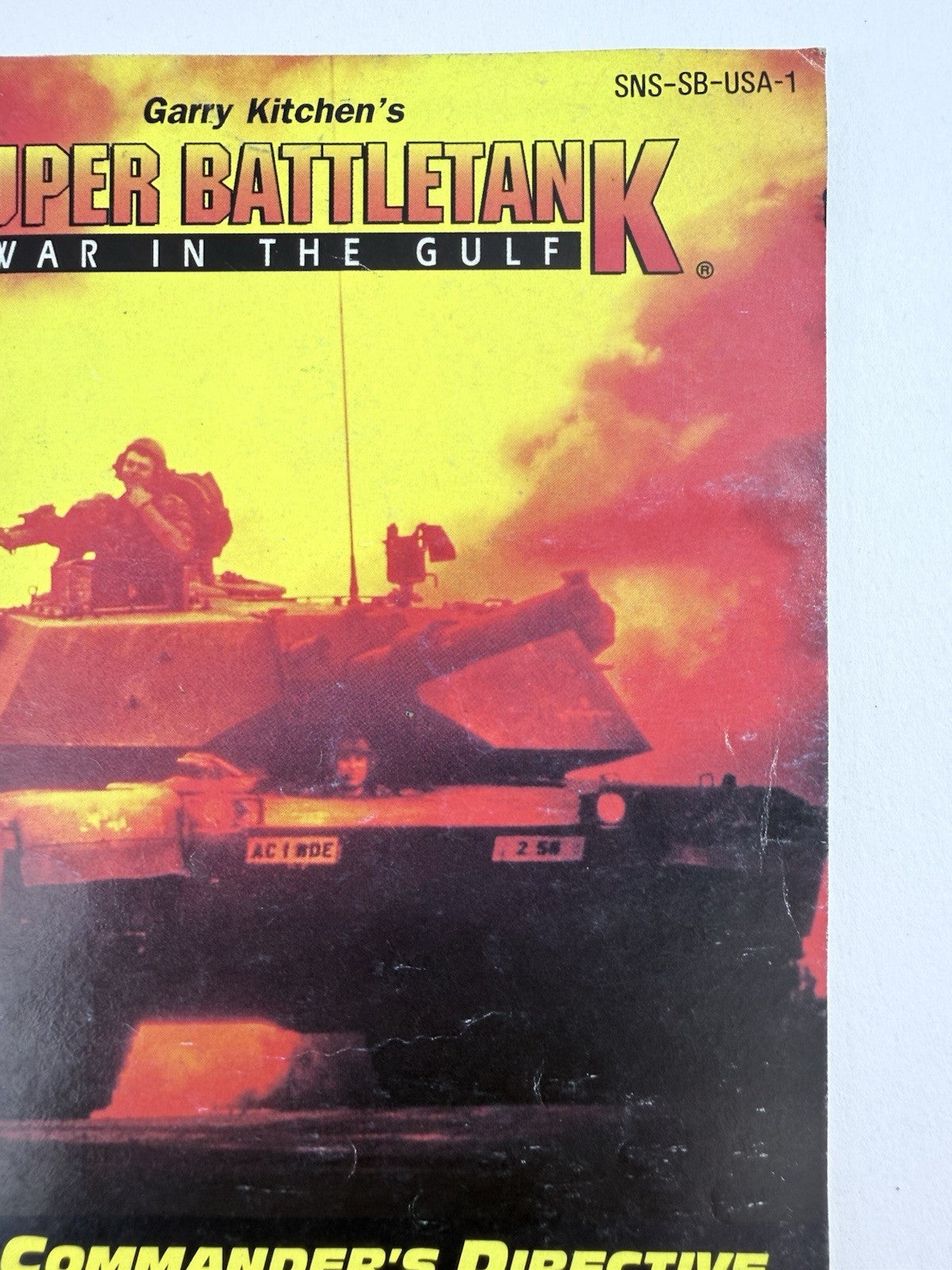 Garry Kitchen's Super Battletank War In The Gulf Instruction Manual SNS-SB-USA-1
