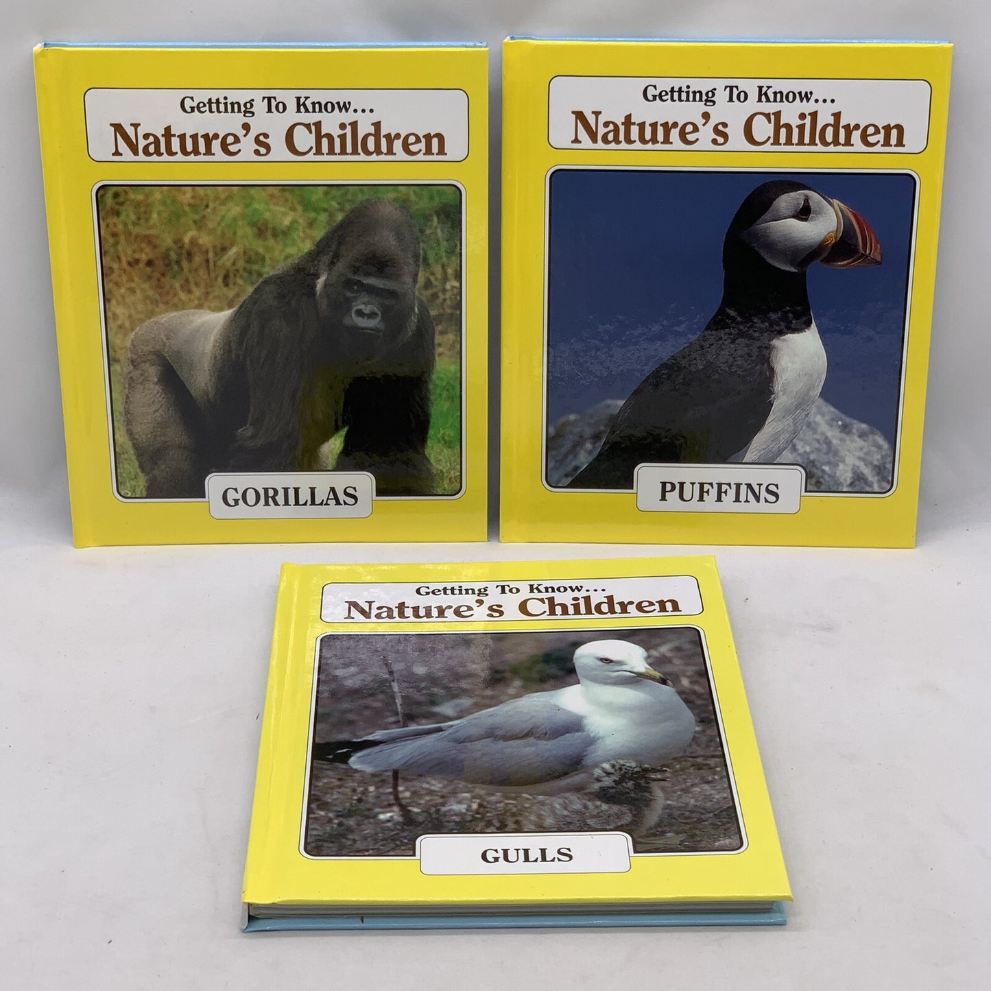 Getting to Know... Nature's Children (Hardcover bundle) Gorillas Puffins Gulls