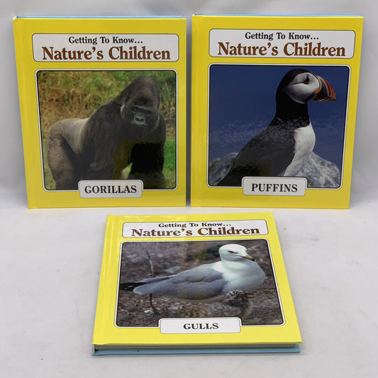 Getting to Know... Nature's Children (Hardcover bundle) Gorillas Puffins Gulls