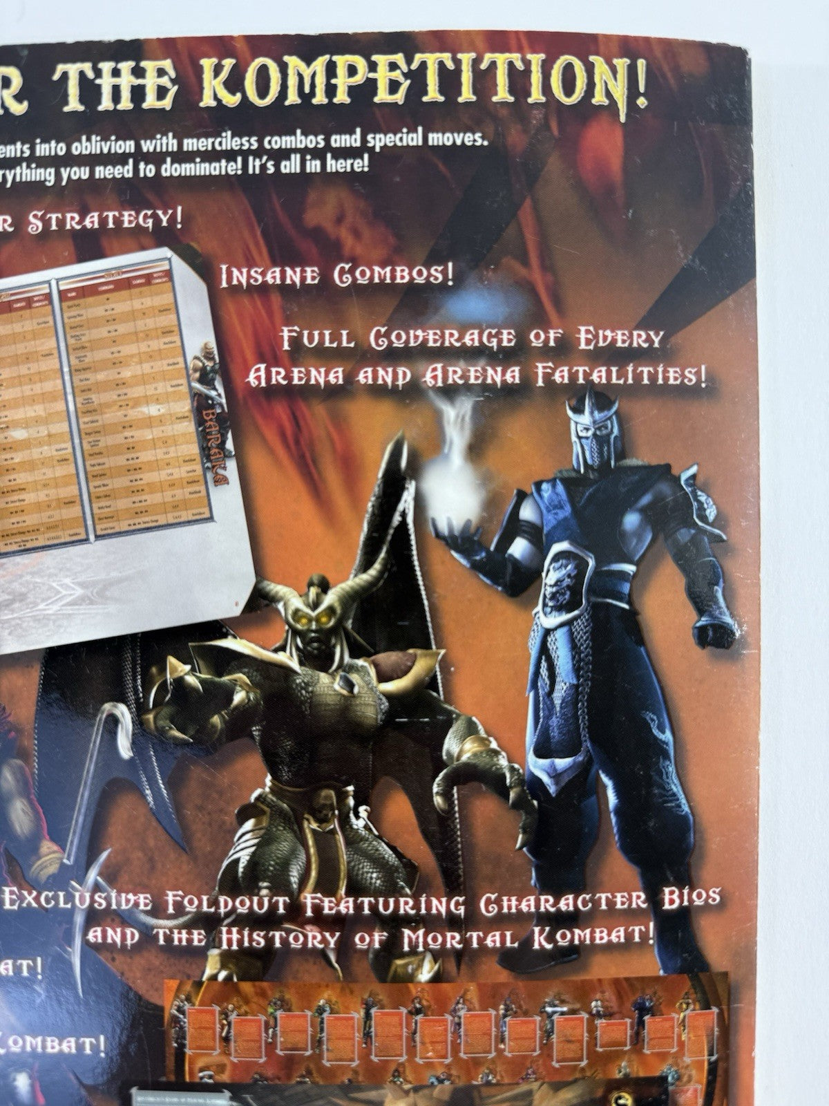 Mortal Kombat Deception Strategy Guide (Paperback, 2004) with Poster Brady Games