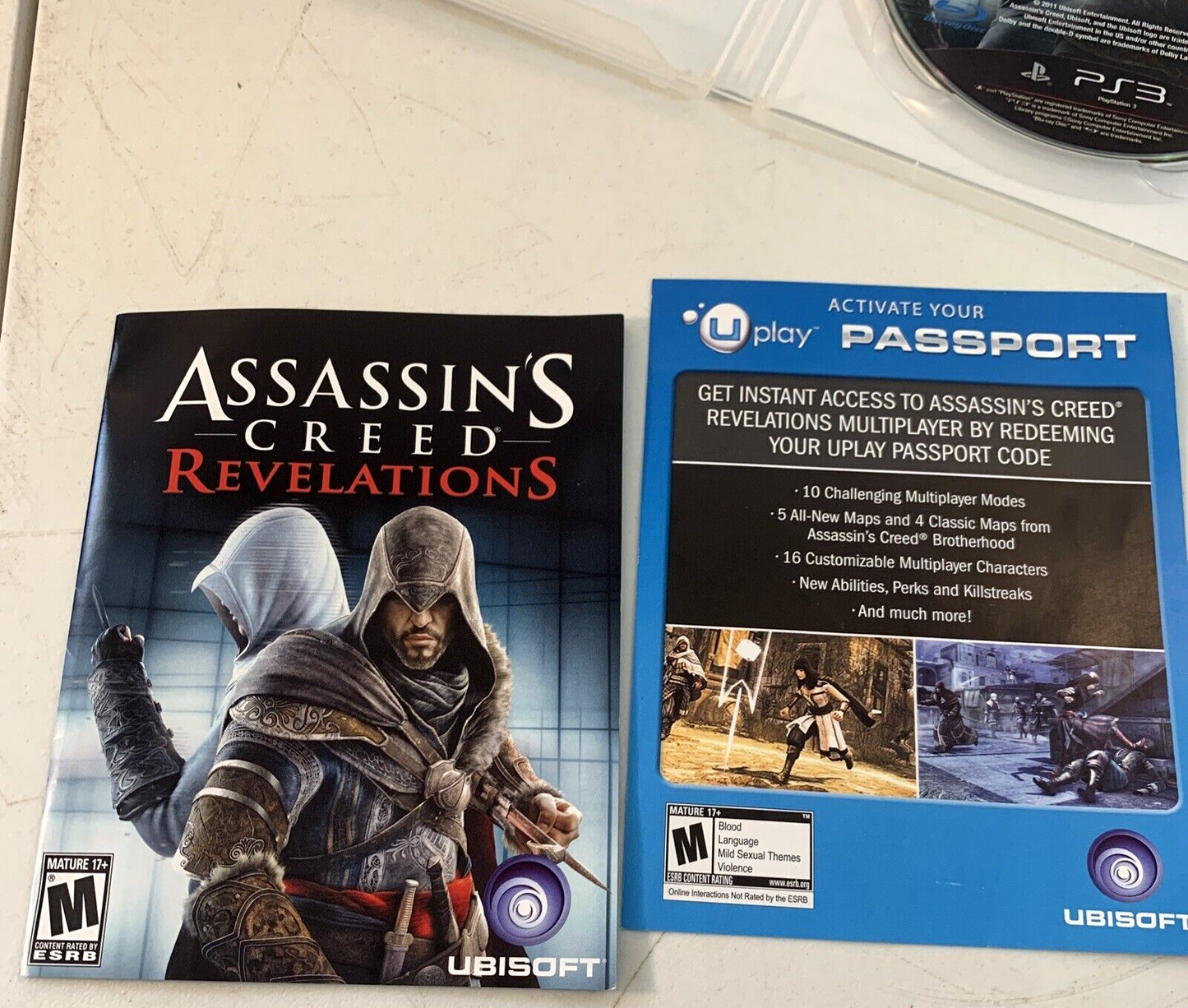 Assassin's Creed: Revelations (PlayStation 3, 2011) Game Case Manual Insert