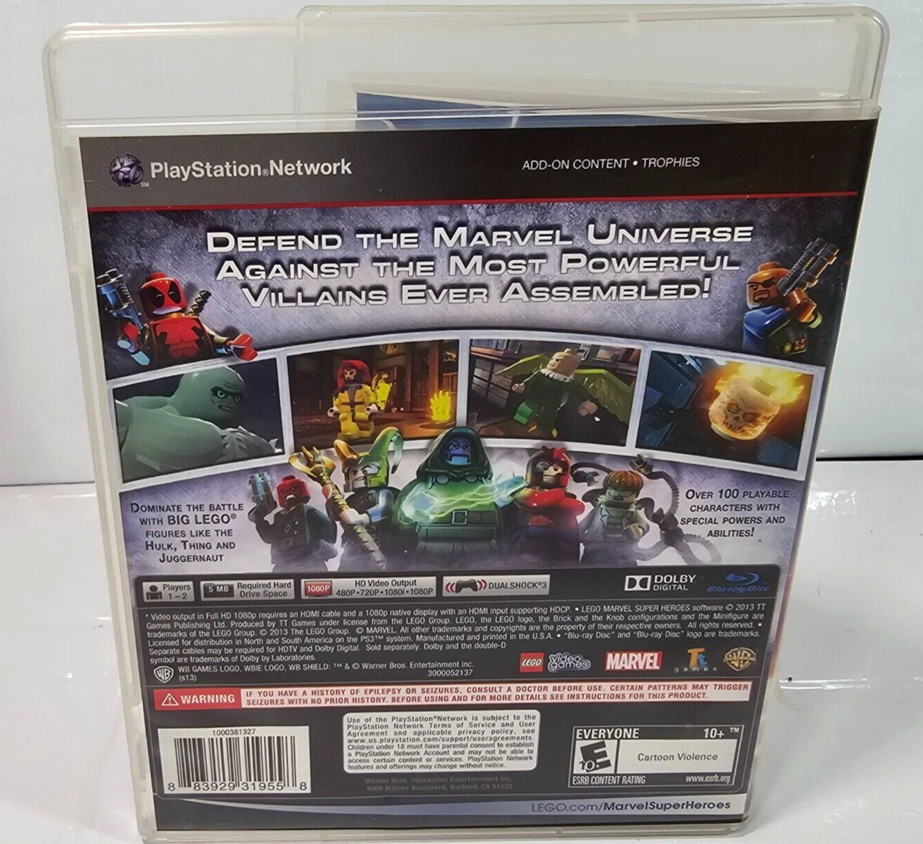 LEGO Marvel Super Heroes (PlayStation 3, 2013) Game Case Manual - Tested