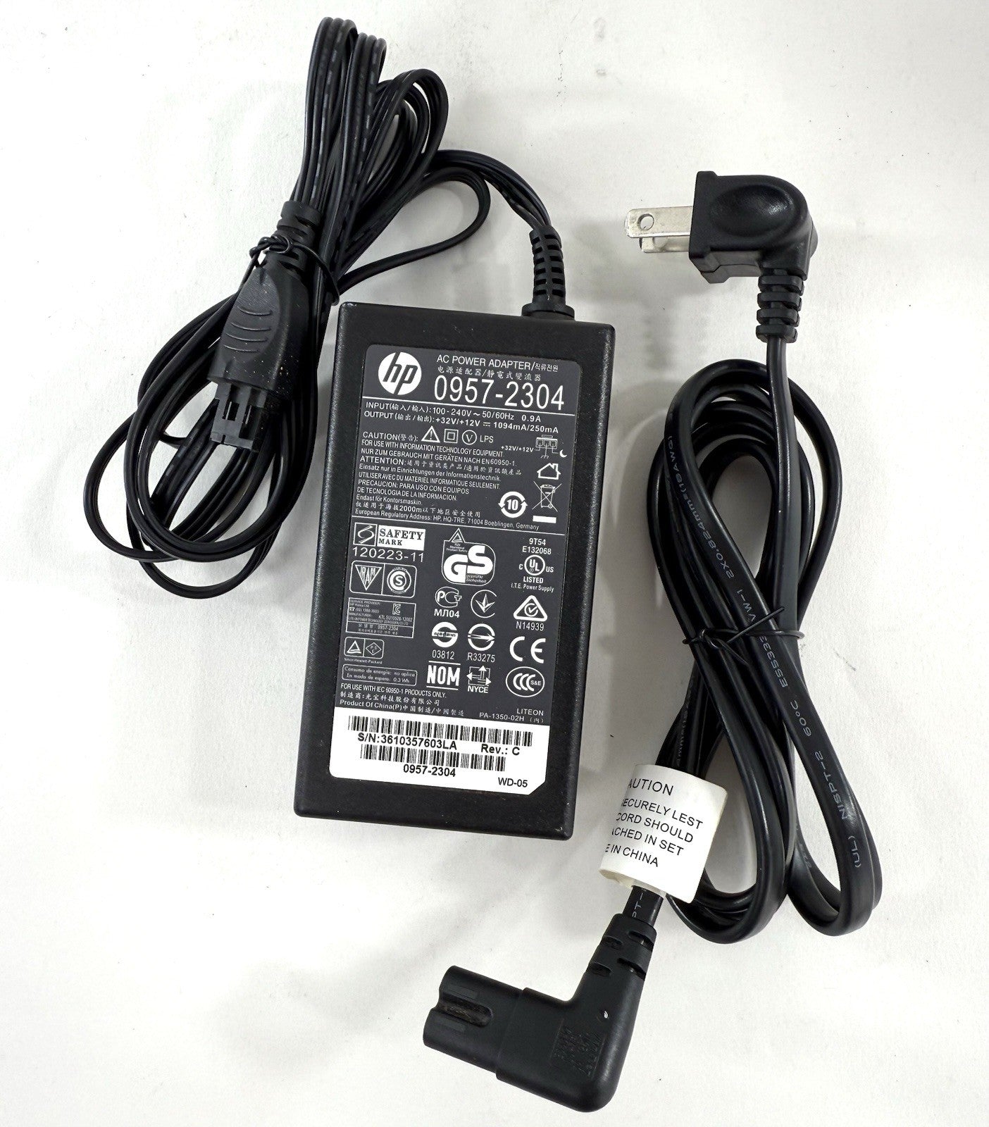 HP 0957-2304 32V AC Adapter with Power Cord for HP OfficeJet - Tested