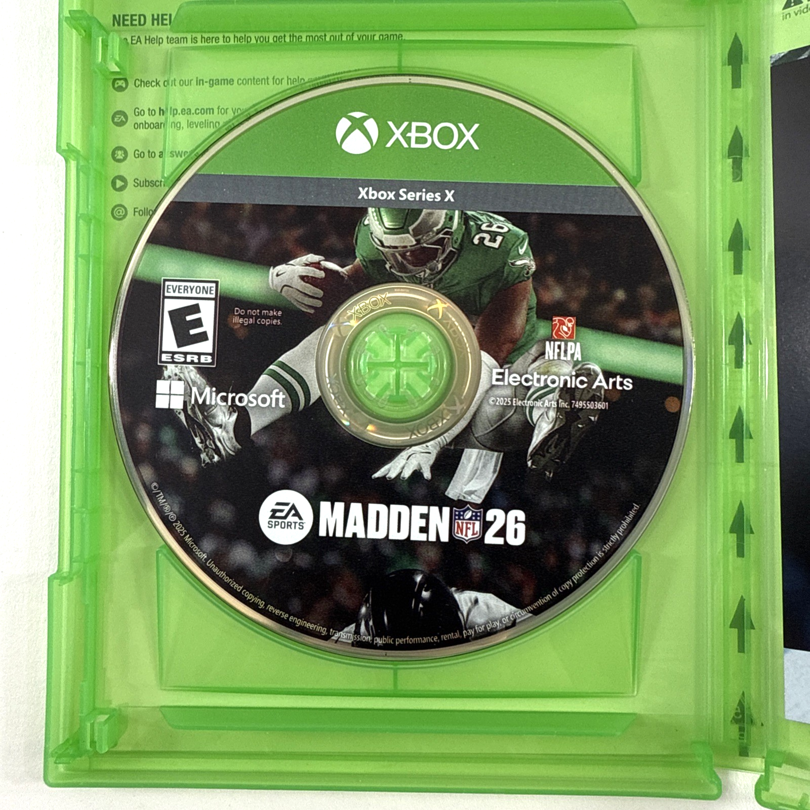 Madden NFL 26 (Microsoft Xbox Series X|S, 2025) Game Case Insert - Tested