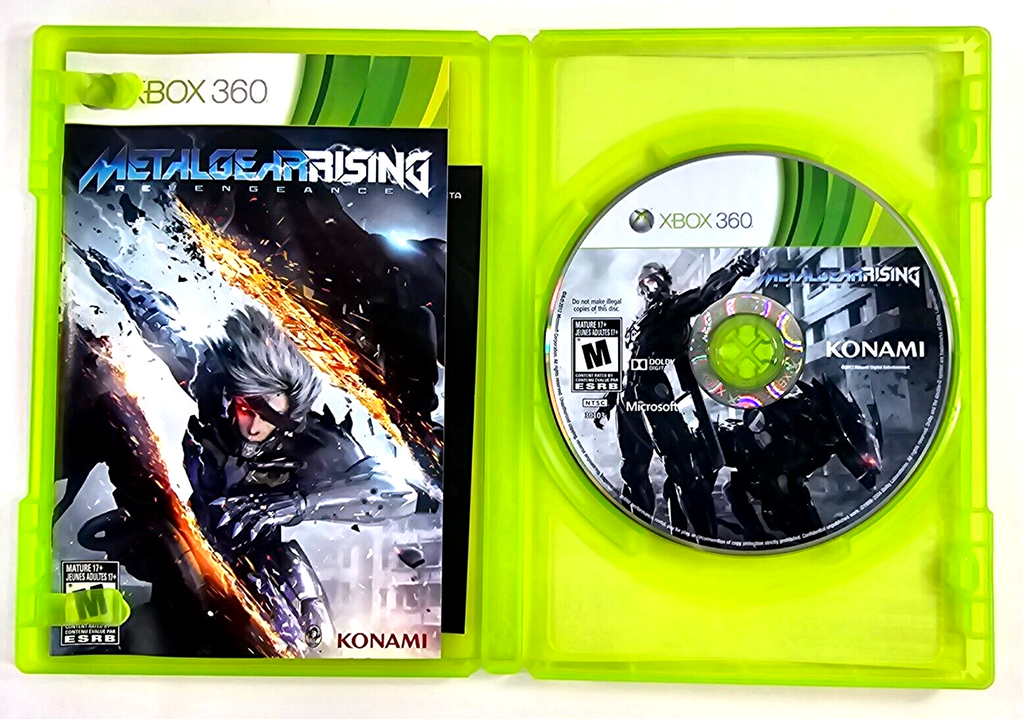 Metal Gear Rising: Revengeance (Xbox 360, 2013) Game Case Manual Insert - Tested