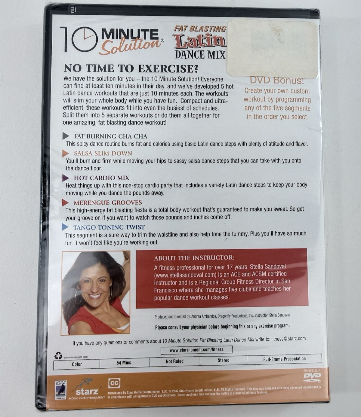 Crunch: Cardio Salsa (DVD Bundle) 10 Minute Solution Latin Dance Mix - New