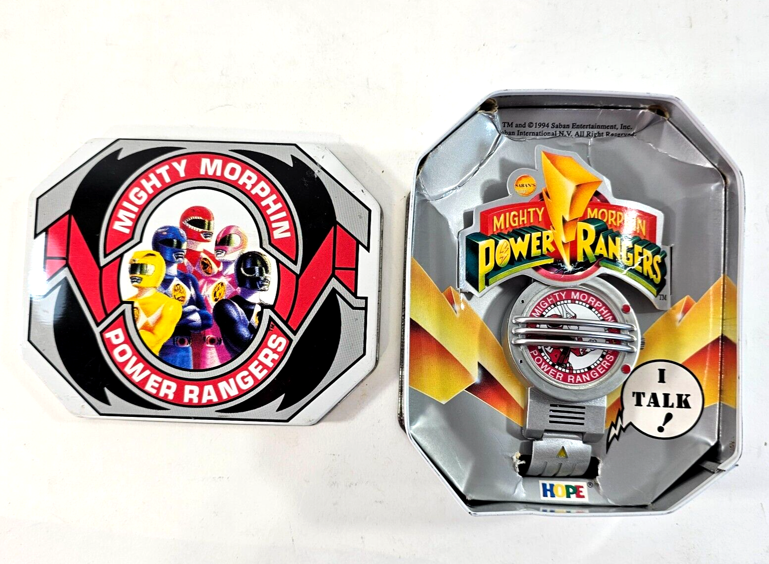 Saban 1994 Mighty Morphin' Power Rangers Pink Ranger Watch and Collector Tin