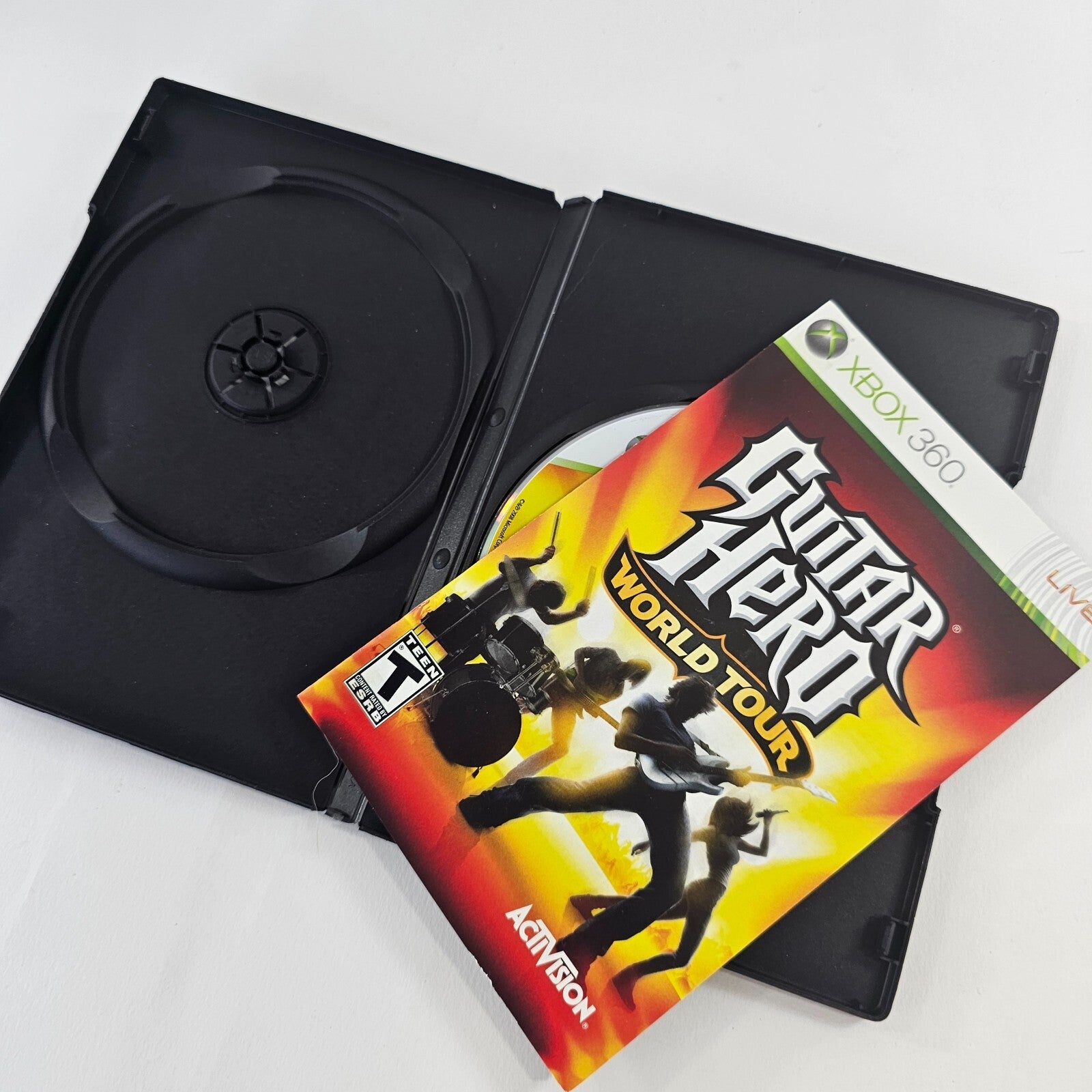 Guitar Hero World Tour (Xbox 360, 2004) Game, Manual, Case Art  - Tested - Read
