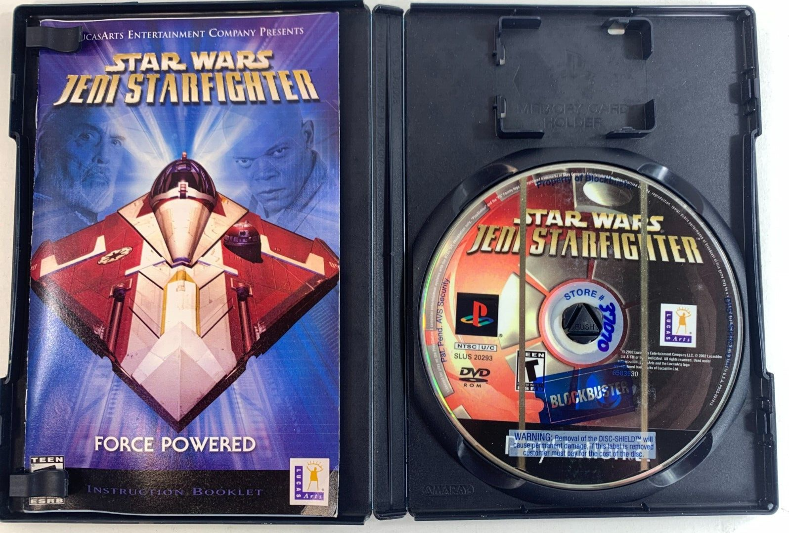 Star Wars: Jedi Starfighter (Sony PlayStation 2, 2002) Game Case Manual CIB