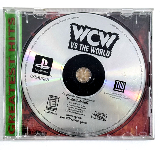 WCW vs. The World (Sony PlayStation 1, 1997) Game and Case - Tested and Working