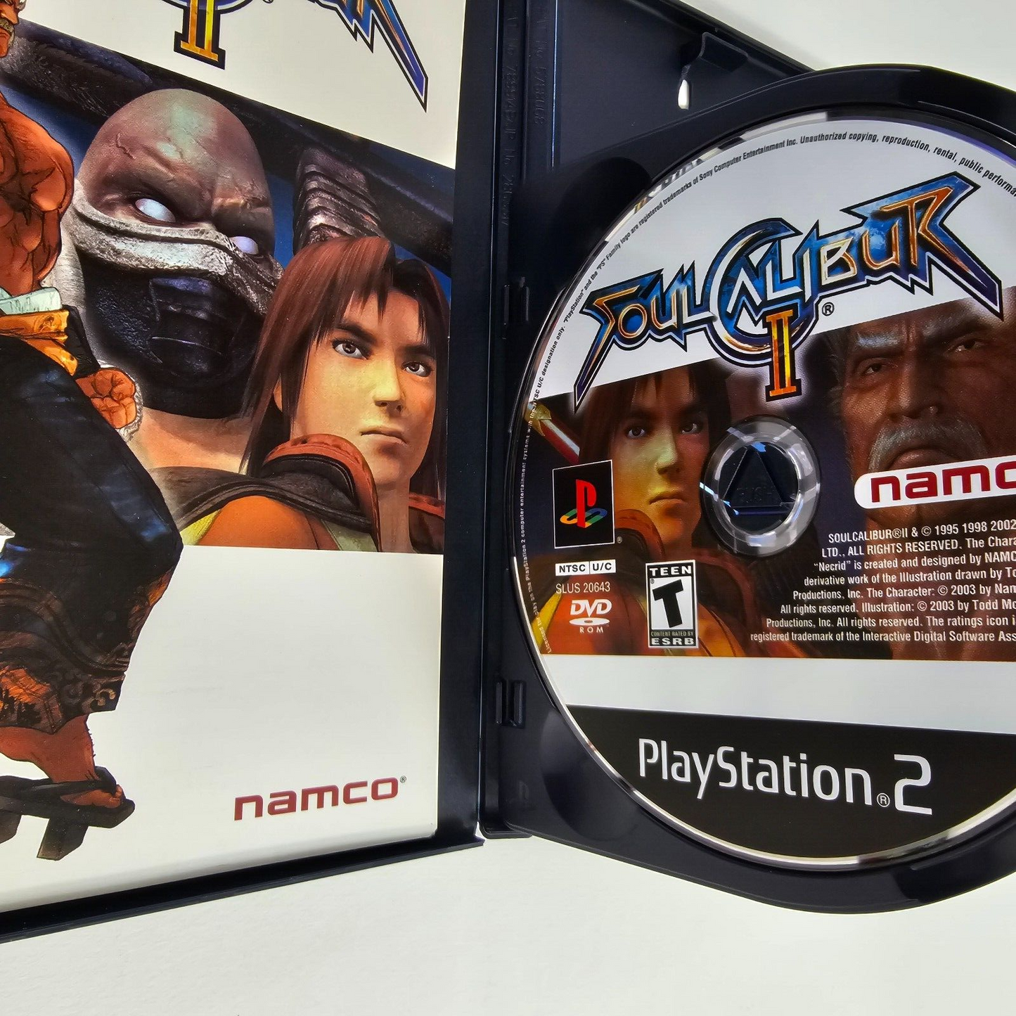 Soul Calibur II (PlayStation 2, 2003) Game Case Manual Registration Demo -Tested