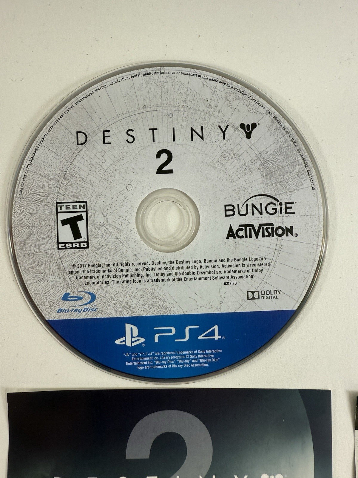 Destiny 2 (Sony PlayStation 4, 2017) Game With Inserts - Tested