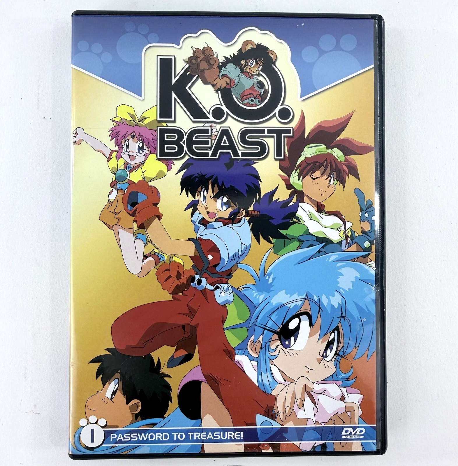 K.O. Beast Vol. 1: Password to Treasure (DVD, 2003) Sub/Dub Anime - Tested