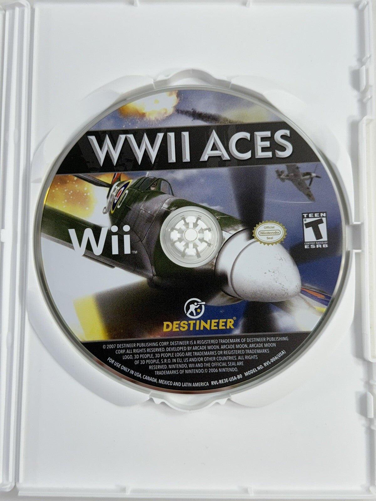 WWII Aces (Nintendo Wii, 2008) Game Case Manual - Tested and Working