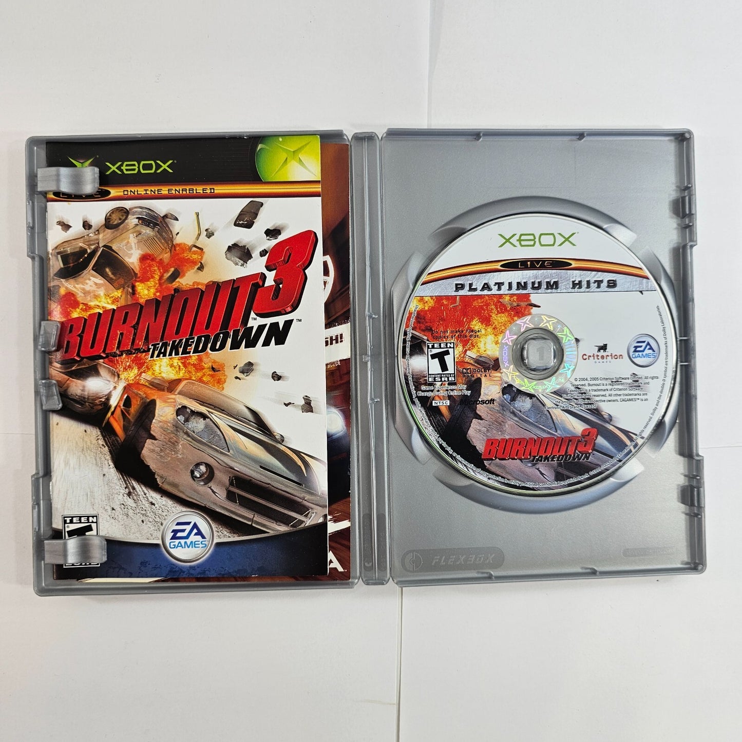 Burnout 3: Takedown (Microsoft Xbox, 2004) Game Case Manual Insert - Tested