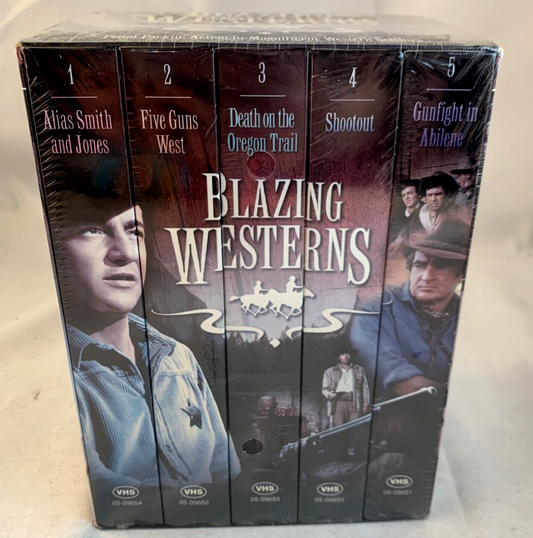 Blazing Westerns (5 Movie VHS Box Set, 1998) New, Factory Sealed