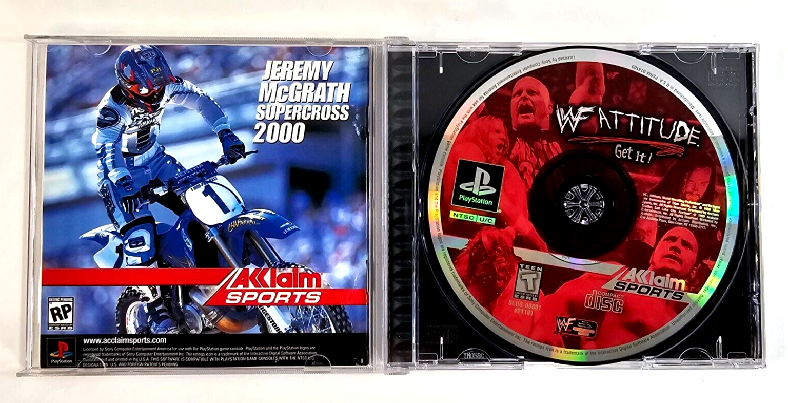 WWF Attitude (Sony PlayStation 1, 1999) Game Case Manual Registration Card