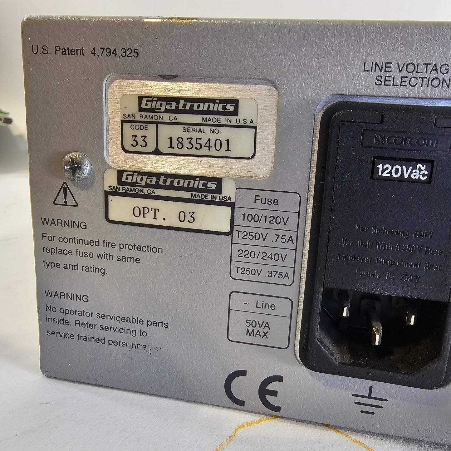 Giga-Tronics 8541C Universal Power Meter Option 03 - Tested