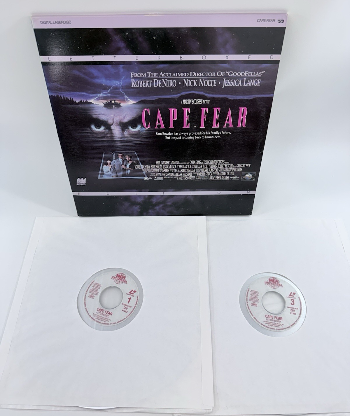 Cape Fear (Extended Letterboxed Edition Laserdisc, 1992)  - Tested And Working