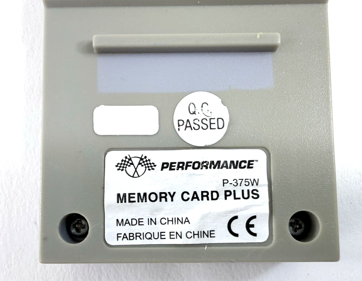 Performance Memory Card Plus P-375W For Nintendo 64 - Tested and Working