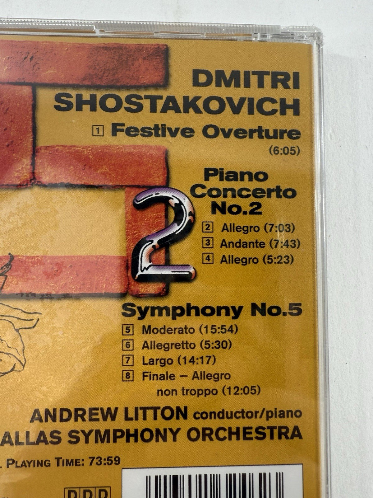 Symphony 5 / Piano Concerto 2 / Festive Overture by Shostakovich (CD, 1999) New