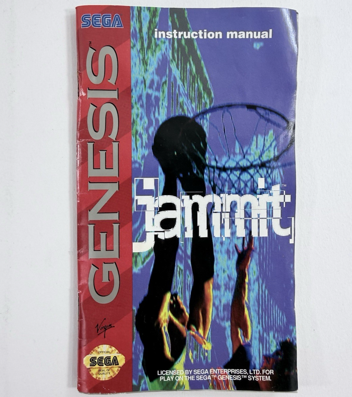 Jammit (Sega Genesis, 1994) Game Case Manual - Tested and Working