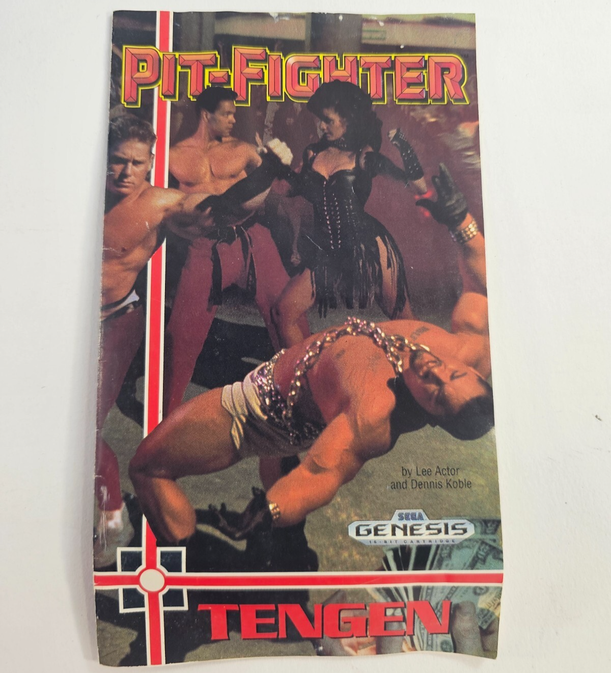 Pit-Fighter (Sega Genesis, 1991) Game Case Manual - Tested and Working