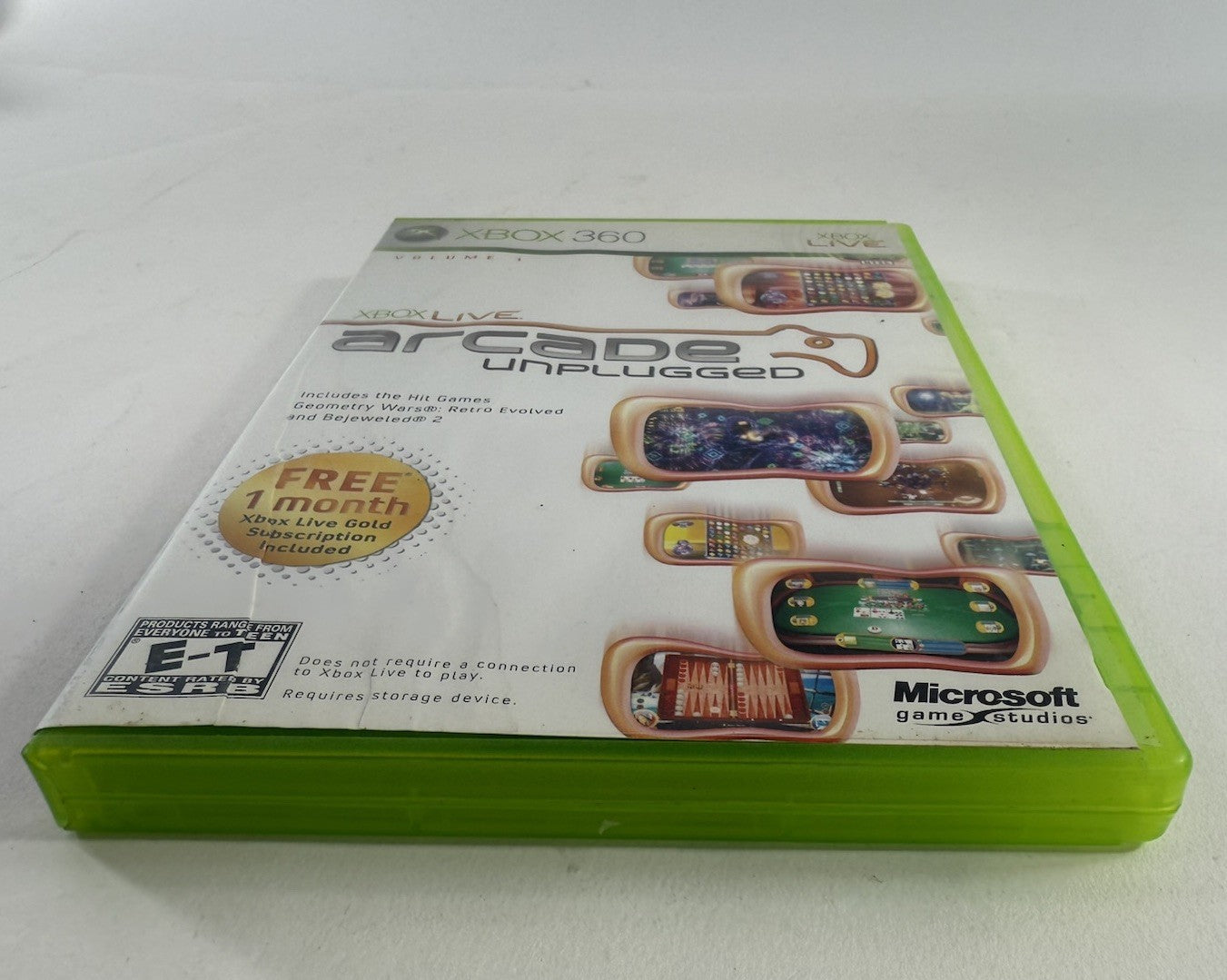Xbox Live Arcade Unplugged Vol. 1 (Microsoft Xbox 360, 2006) Game and Case
