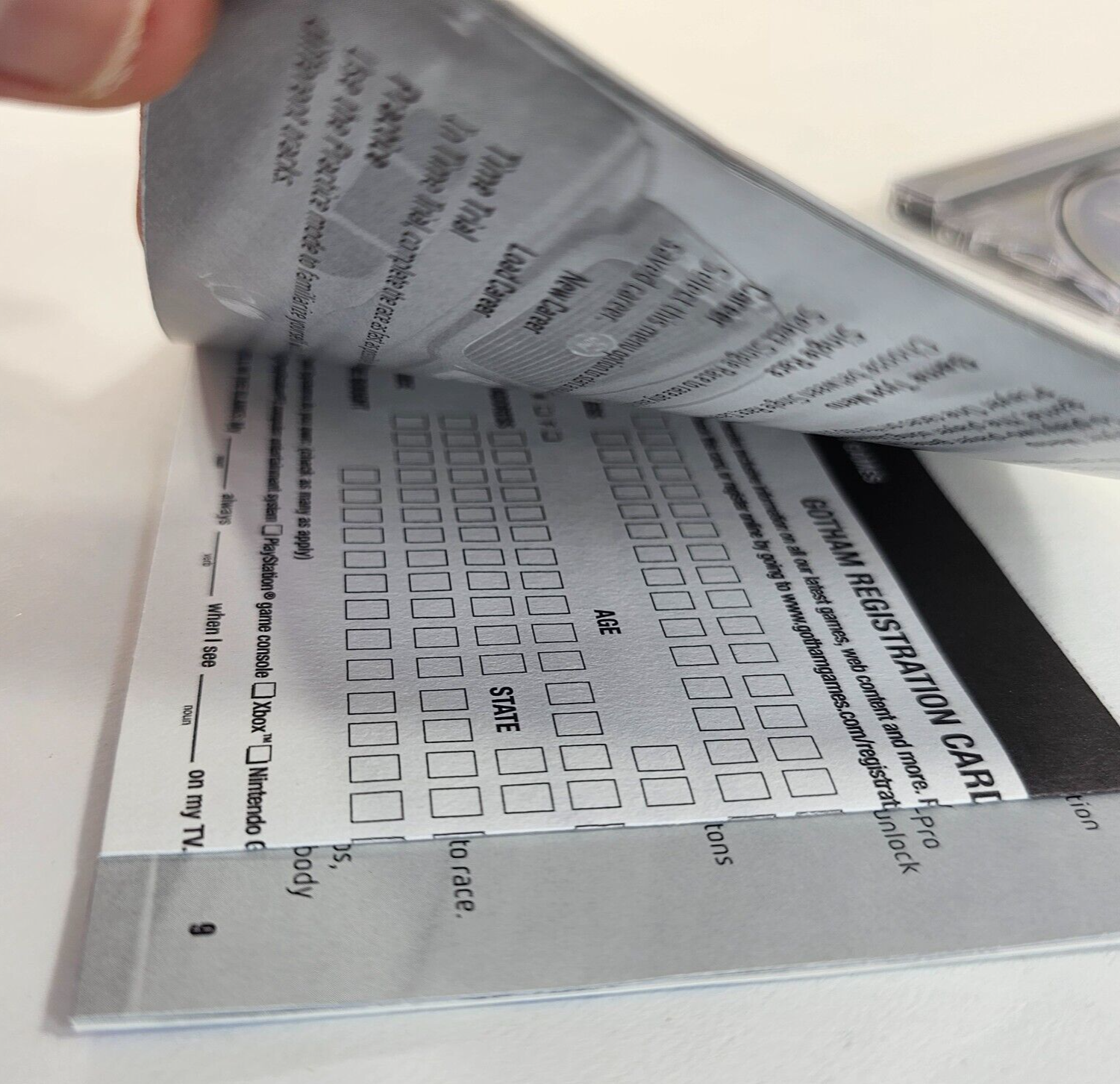 Ford Truck Mania (Sony PlayStation 1, 2003) Game Case Manual Registration Card