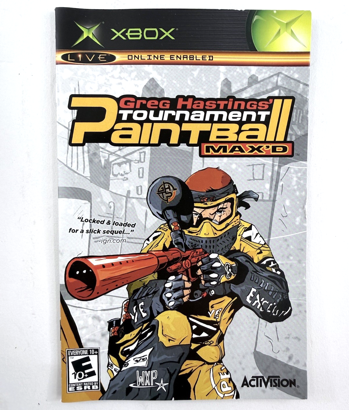 Greg Hastings' Tournament Paintball Max'd (Xbox, 2005) Game, Case, Manual, Reg.