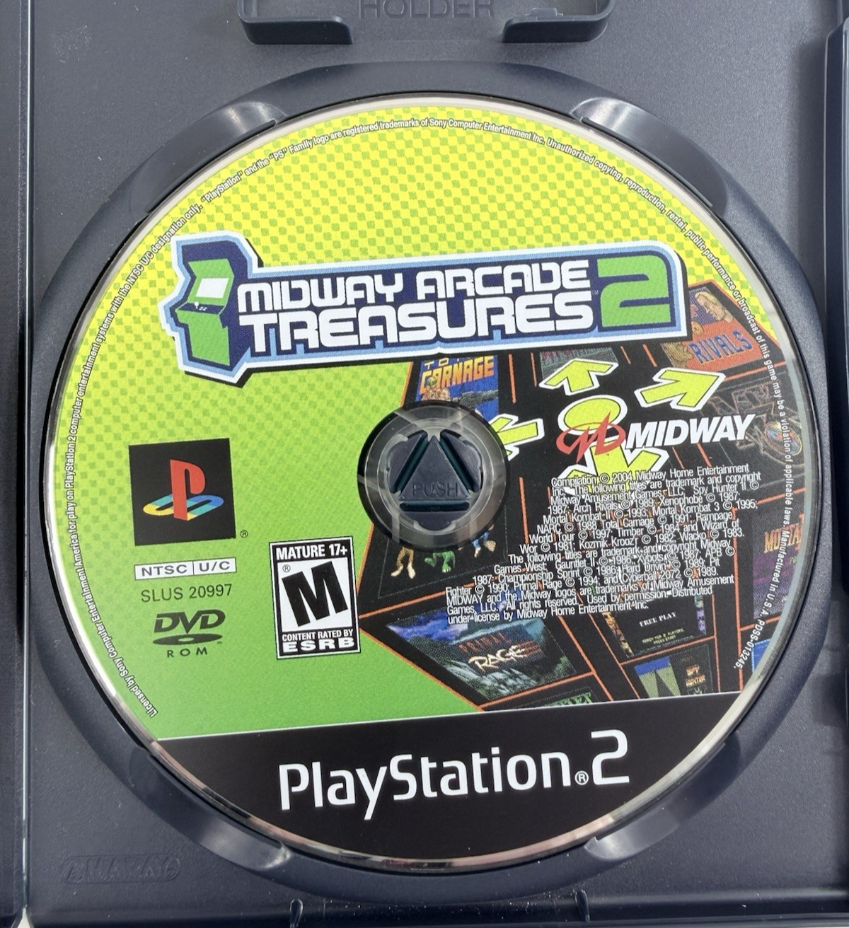 Midway Arcade Treasures 2 (PlayStation 2, 2004) Game Case Manual Registration