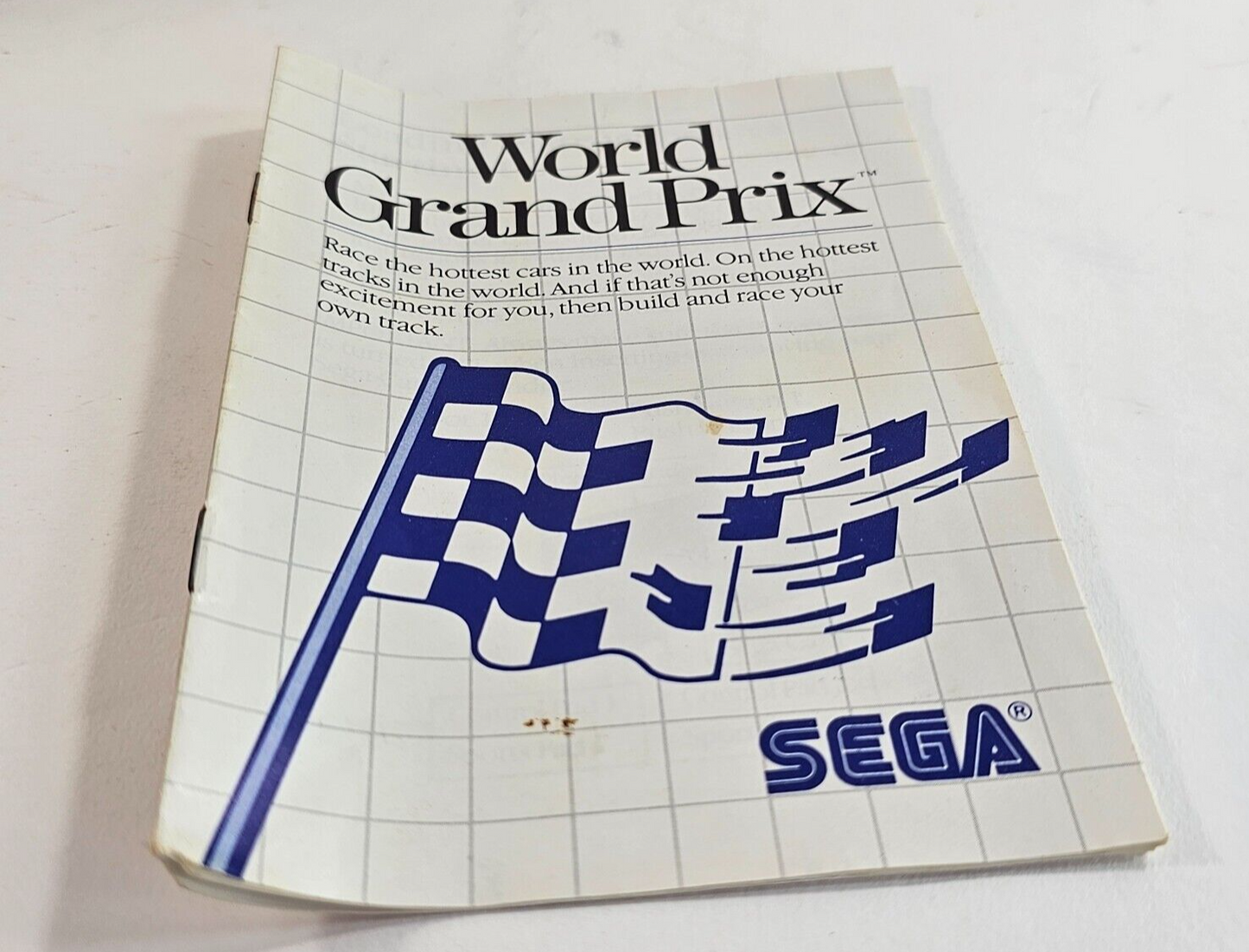 World Grand Prix (Sega Master System, 1986) Game Case Manual - Tested & Working