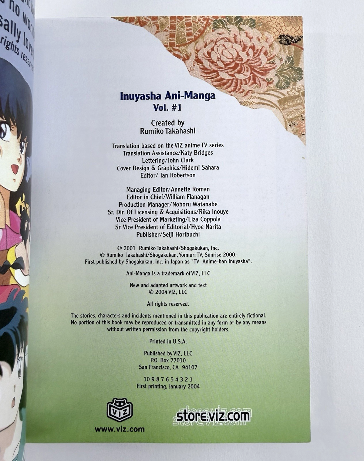 InuYasha Ani-Manga Vol. 1 (Viz, 2004) Full Color Manga - First Printing