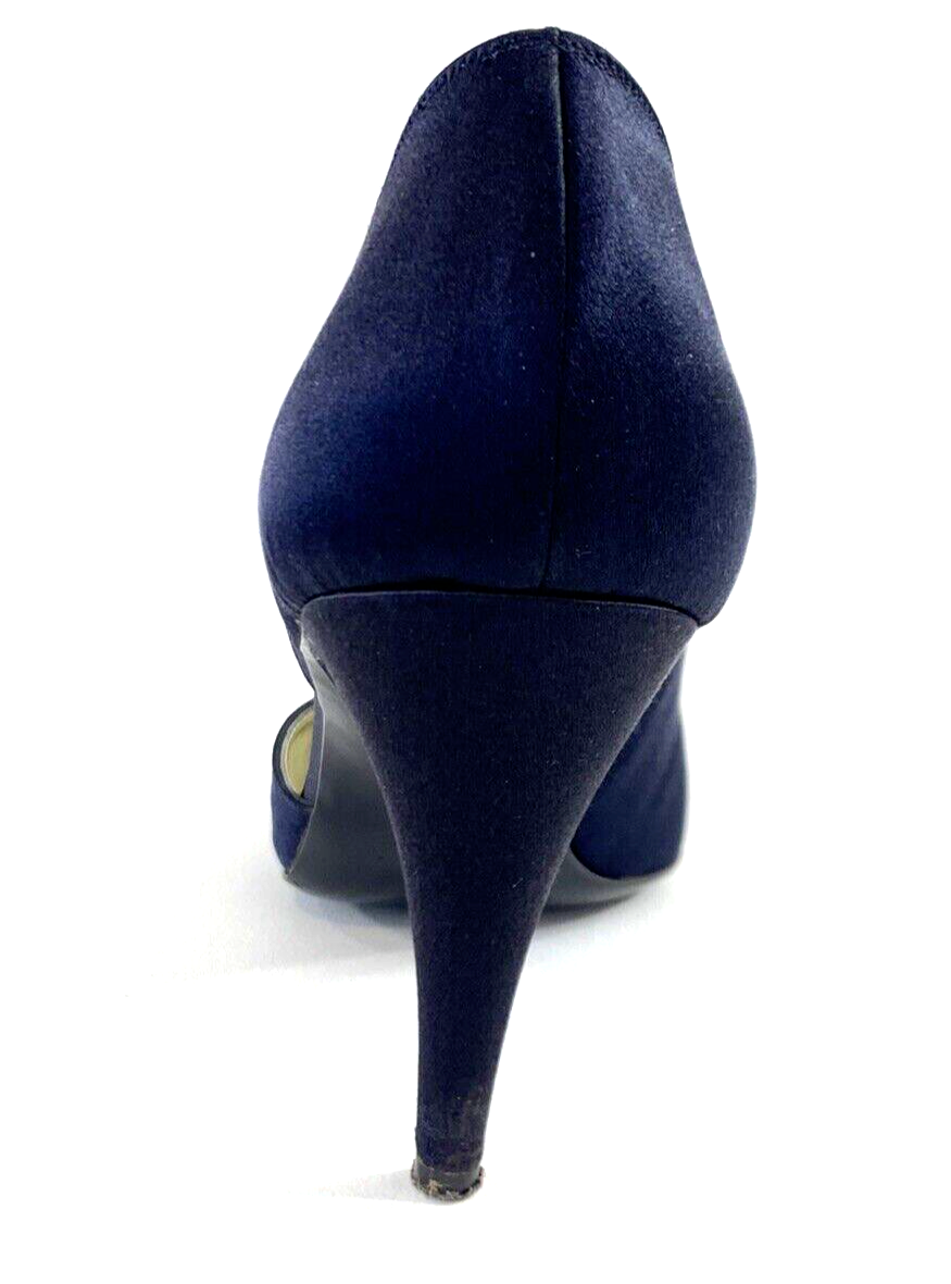 Bruno Magli Womens Navy Blue Leather Heels Pumps Shoes Size 7AAA