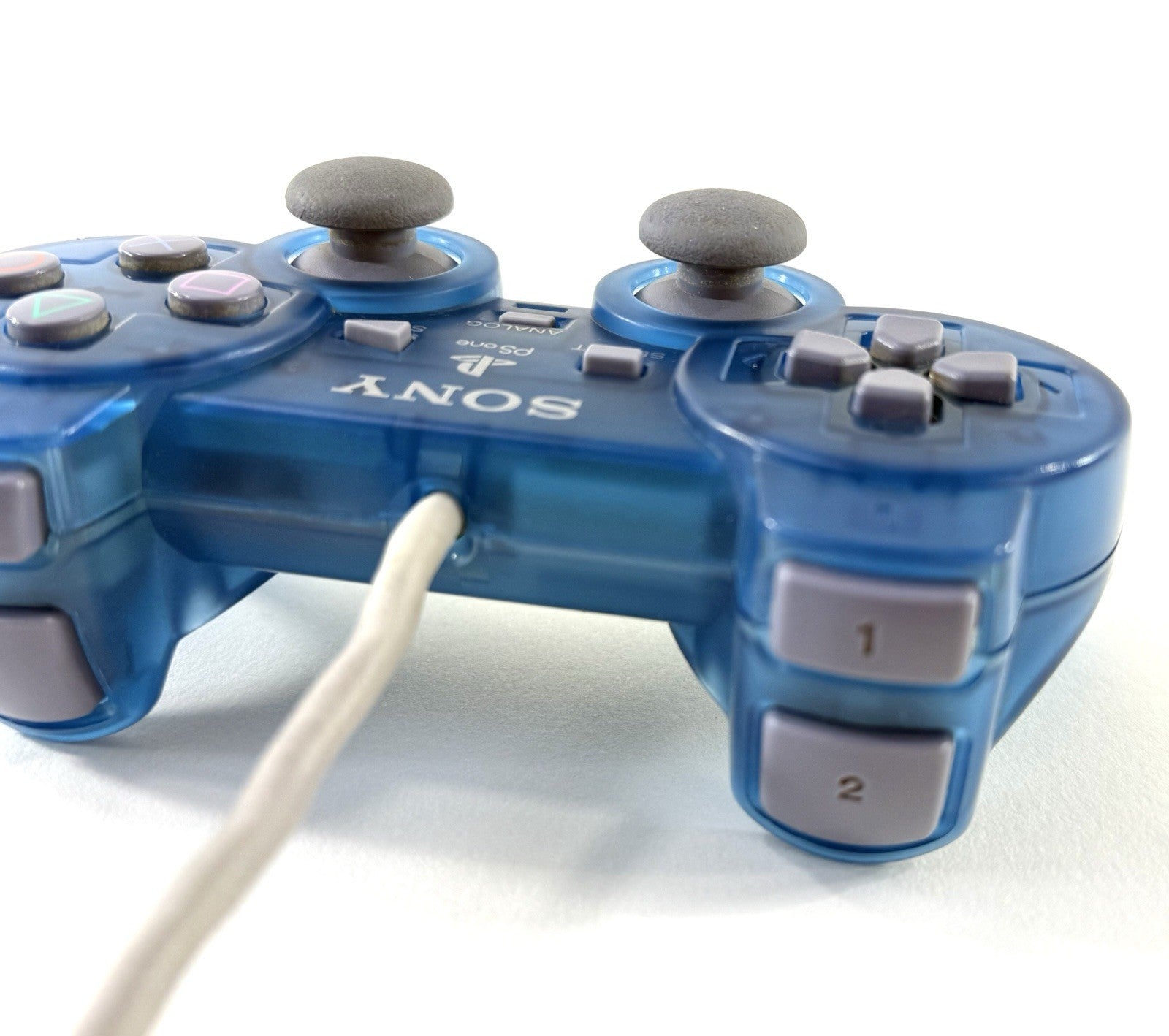 Sony PlayStation PSOne DualShock Island Blue Controller - Tested and Working