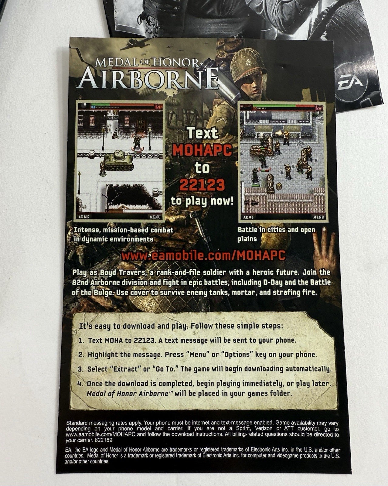 Medal of Honor: Airborne (PC DVD, 2007) Game, Case, Manual, and Insert