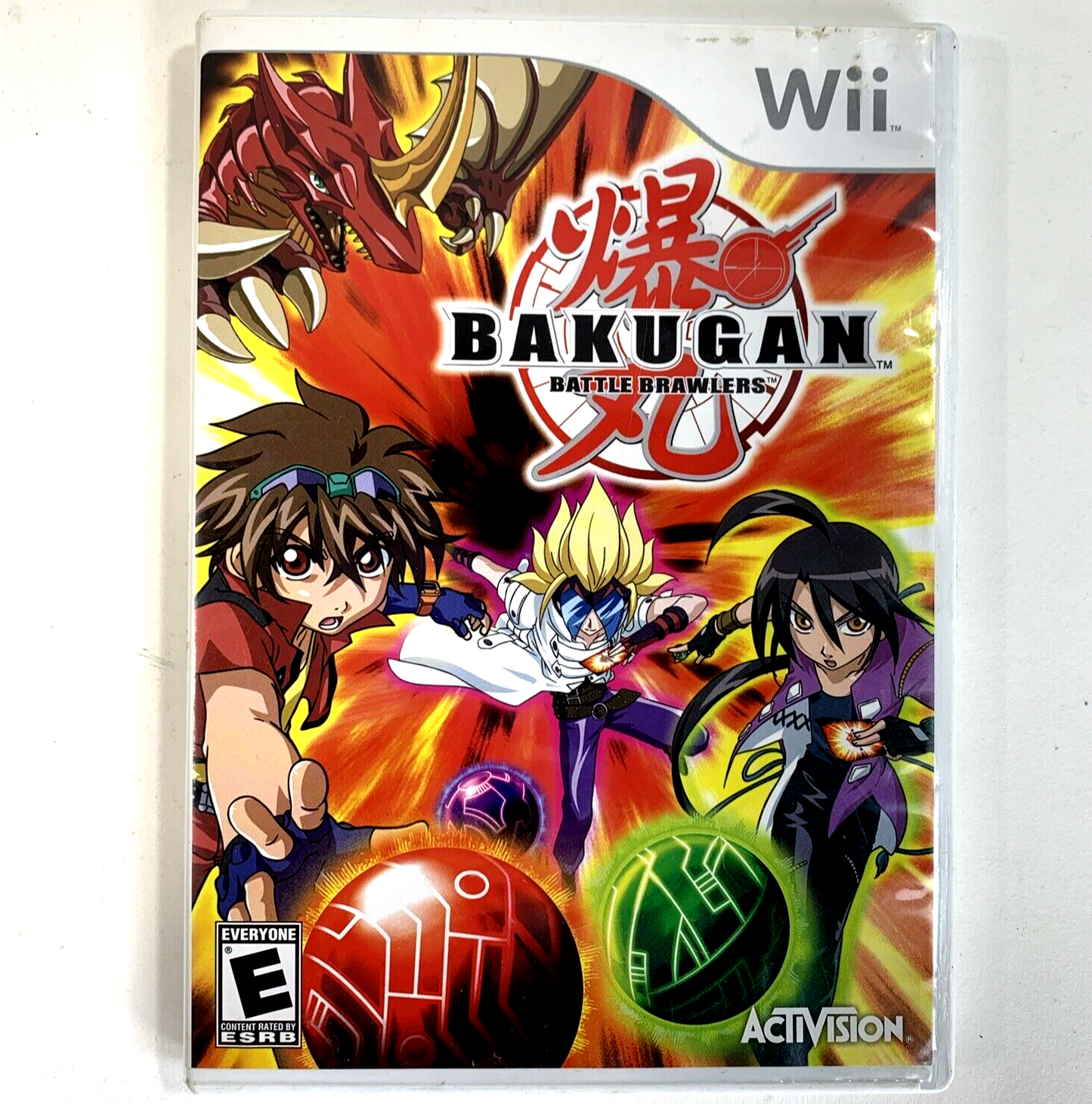Bakugan Battle Brawlers (Nintendo Wii, 2009) Game Case Manual - Tested