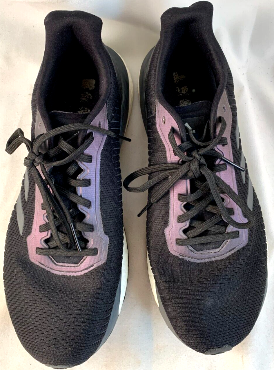 Adidas US Size 10 Mens' Solar Drive Black and Purple Running Sneakers