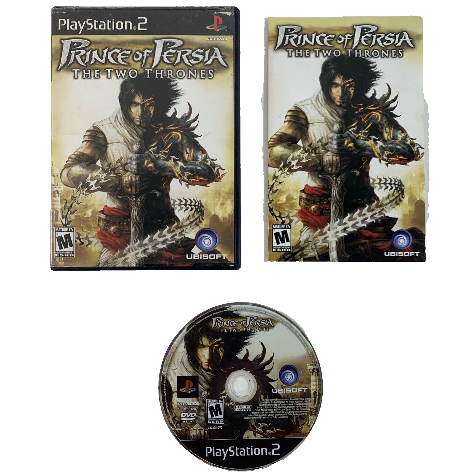 Prince of Persia The Two Thrones (PlayStation 2, 2005) Game Case Manual - Tested