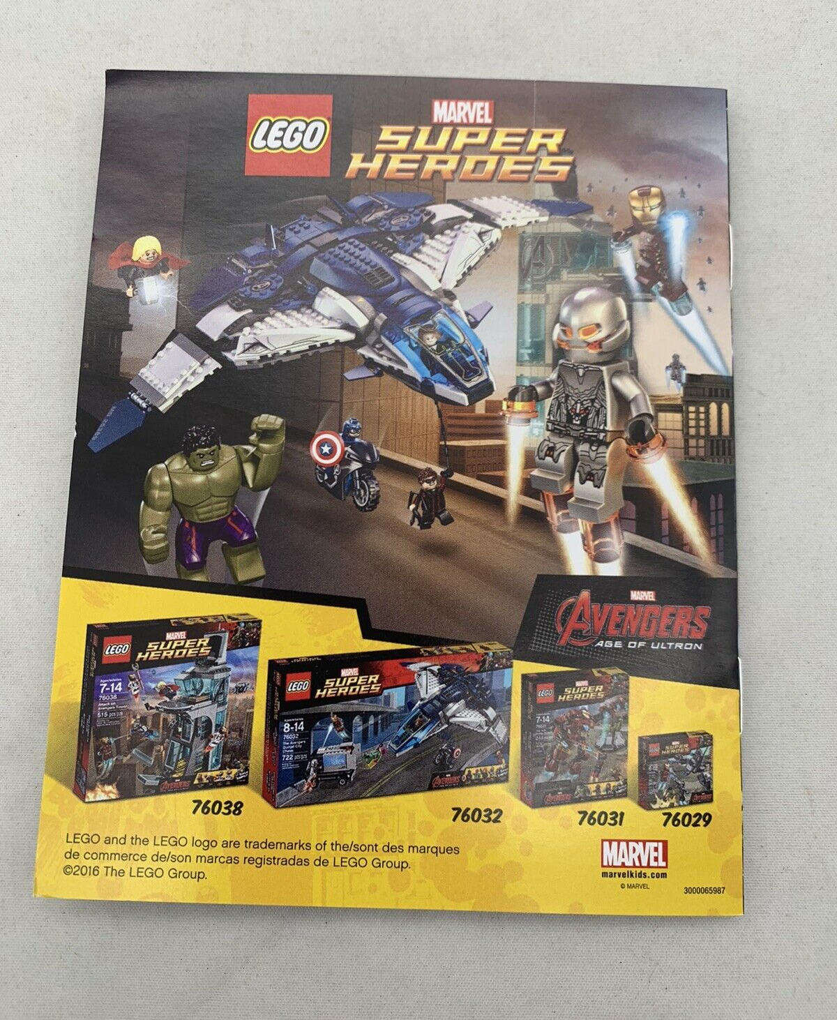 LEGO Marvel's Avengers (Sony PlayStation 3, 2016) Game Case Manual - Tested