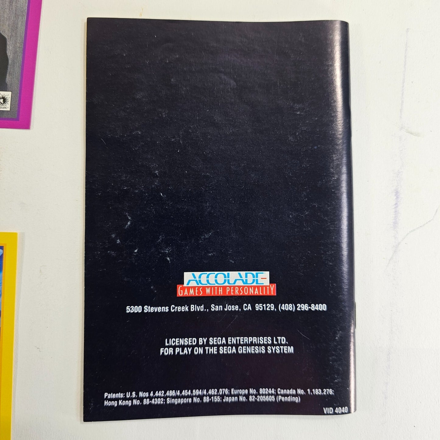 Bubsy (Sega Genesis, 1994) Game Box Manual Cards - Tested and Working