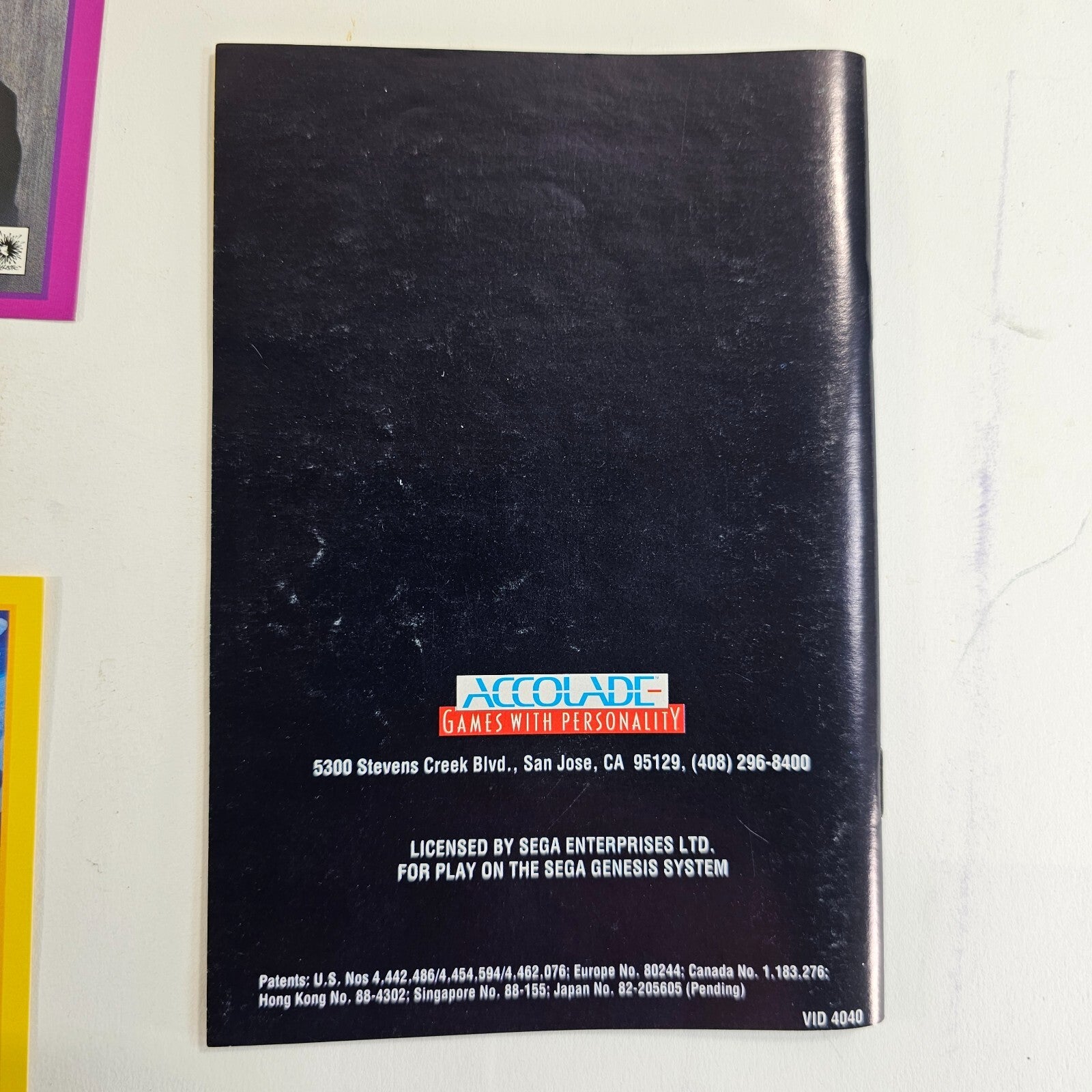 Bubsy (Sega Genesis, 1994) Game Box Manual Cards - Tested and Working